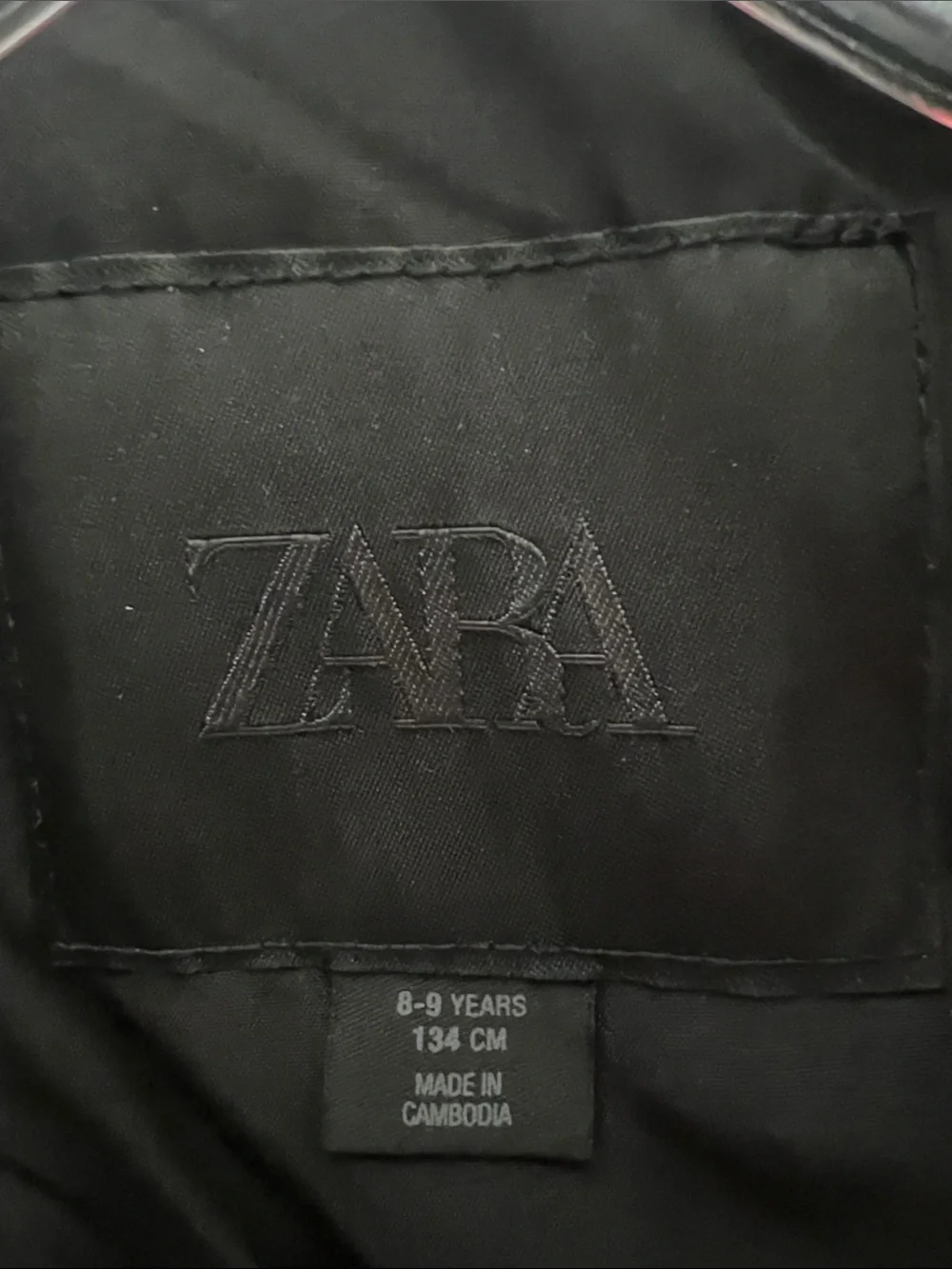 Zara Black Jacket with Embroidered Logo